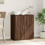 Credenza Rovere Marrone 79x38x80 cm in Legno Multistrato