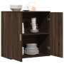 Credenza Rovere Marrone 79x38x80 cm in Legno Multistrato