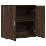 Credenza Rovere Marrone 79x38x80 cm in Legno Multistrato