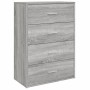 Credenza Grigio Sonoma 60x31x84 cm in Legno Multistrato