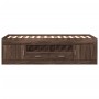 Divano Letto con Cassetti Rovere Marrone 90x200 cm Multistrato