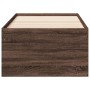 Divano Letto con Cassetti Rovere Marrone 90x200 cm Multistrato