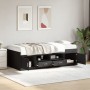 Divano Letto con Cassetti Nero 75x190 cm in Legno Multistrato