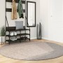 Tappeto Shaggy PAMPLONA a Pelo Lungo Moderno Beige Ø 200 cm