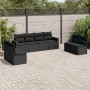 Set Divani da Giardino con Cuscini 8 pz Nero in Polyrattan