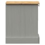 Comodino VIGO Grigio 42x35x42 cm in Legno Massello di Pino