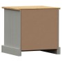 Comodino VIGO Grigio 42x35x42 cm in Legno Massello di Pino