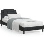 Letto con Materasso Nero 90x190 cm in Similpelle