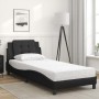 Letto con Materasso Nero 90x190 cm in Similpelle