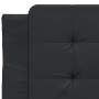 Letto con Materasso Nero 90x200 cm in Similpelle