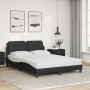 Letto con Materasso Nero 120x200 cm in Similpelle