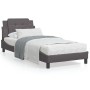 Letto con Materasso Grgio 80x200 cm in Similpelle