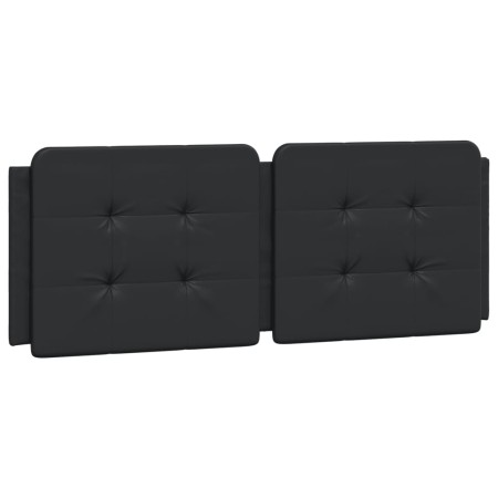 Letto con Materasso Nero 140x190 cm in Similpelle