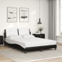 Letto con Materasso Nero e Bianco 140x200 cm in Similpelle