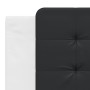 Letto con Materasso Bianco e Nero 180x200cm Similpelle