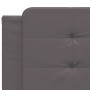 Letto con Materasso Grigio 200x200 cm in Similpelle