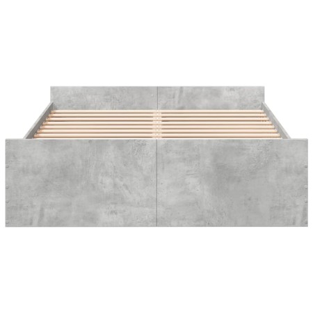 Giroletto Cassetti Grigio Cemento 135x190 cm Legno Multistrato