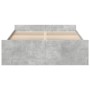 Giroletto Cassetti Grigio Cemento 135x190 cm Legno Multistrato