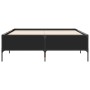 Giroletto Nero 150x200 cm in Legno Multistrato e Metallo