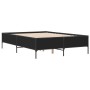 Giroletto Nero 150x200 cm in Legno Multistrato e Metallo