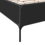 Giroletto Nero 150x200 cm in Legno Multistrato e Metallo