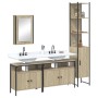 Set Mobili da Bagno 4 pz Rovere Sonoma in Legno Multistrato