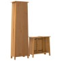 Set Mobili da Bagno 2 pz in Legno Massello di Pino