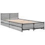 Giroletto Cassetti Grigio Sonoma 90x200 cm Legno Multistrato