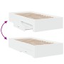 Giroletto con Cassetti Bianco 90x200 cm in Legno Multistrato