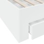 Giroletto con Cassetti Bianco 90x200 cm in Legno Multistrato