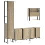 Set Mobili da Bagno 4 pz Rovere Sonoma in Legno Multistrato