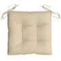 Cuscini per Sedia 6 pz Beige 40x40x7 cm in Tessuto Oxford