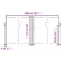 Tenda da Sole Laterale Retrattile Marrone 140x1000 cm