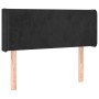 Testiera ad Orecchio Nera 83x16x78/88 cm in Velluto