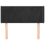 Testiera ad Orecchio Nera 83x16x78/88 cm in Velluto