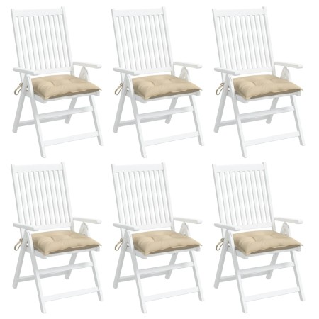 Cuscini per Pallet 6 pz Beige 50x50x7 cm Tessuto Oxford