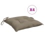 Cuscini per Pallet 4 pz Tortora 50x50x7 cm Tessuto Oxford
