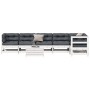 Set Salotto Giardino 7pz con Cuscini Bianco Legno Massello Pino
