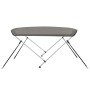 Bimini di Prua con Tendalino 2 Archi Grigio 178x138x96 cm