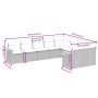 Set Divano da Giardino 9 pz con Cuscini Beige in Polyrattan