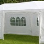 HI Tenda da Festa con Pareti Laterali 3x9 m Bianco