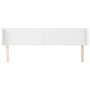 Testiera ad Orecchio Bianca 203x16x78/88 cm in Similpelle