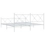 Giroletto con Testiera e Pediera Metallo Bianco 183x213 cm