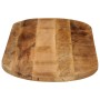 Piano Tavolo 110x50x3,8 cm Ovale Legno Massello Grezzo di Mango