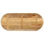 Piano Tavolo 110x50x3,8 cm Ovale Legno Massello Grezzo di Mango