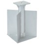 Base per Ombrellone Interrata Argento 27,5x27,5x45 cm Acciaio