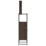 Set Mobili da Bagno 3 pz Rovere Marrone in Legno Multistrato