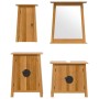 Set Mobili da Bagno 4 pz in Legno Massello di Pino