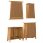 Set Mobili da Bagno 4 pz in Legno Massello di Pino