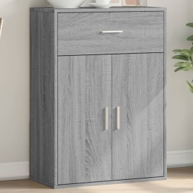 Credenza Grigio Sonoma 60x30x84 cm in Legno Multistrato